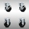 Service Caster 4 Inch SS Hard Rubber Wheel Swivel Top Plate Caster Set with 2 Brake 2 Rigid SCC SCC-SS20S414-HRS-TLB-2-R-2 - alternate 1